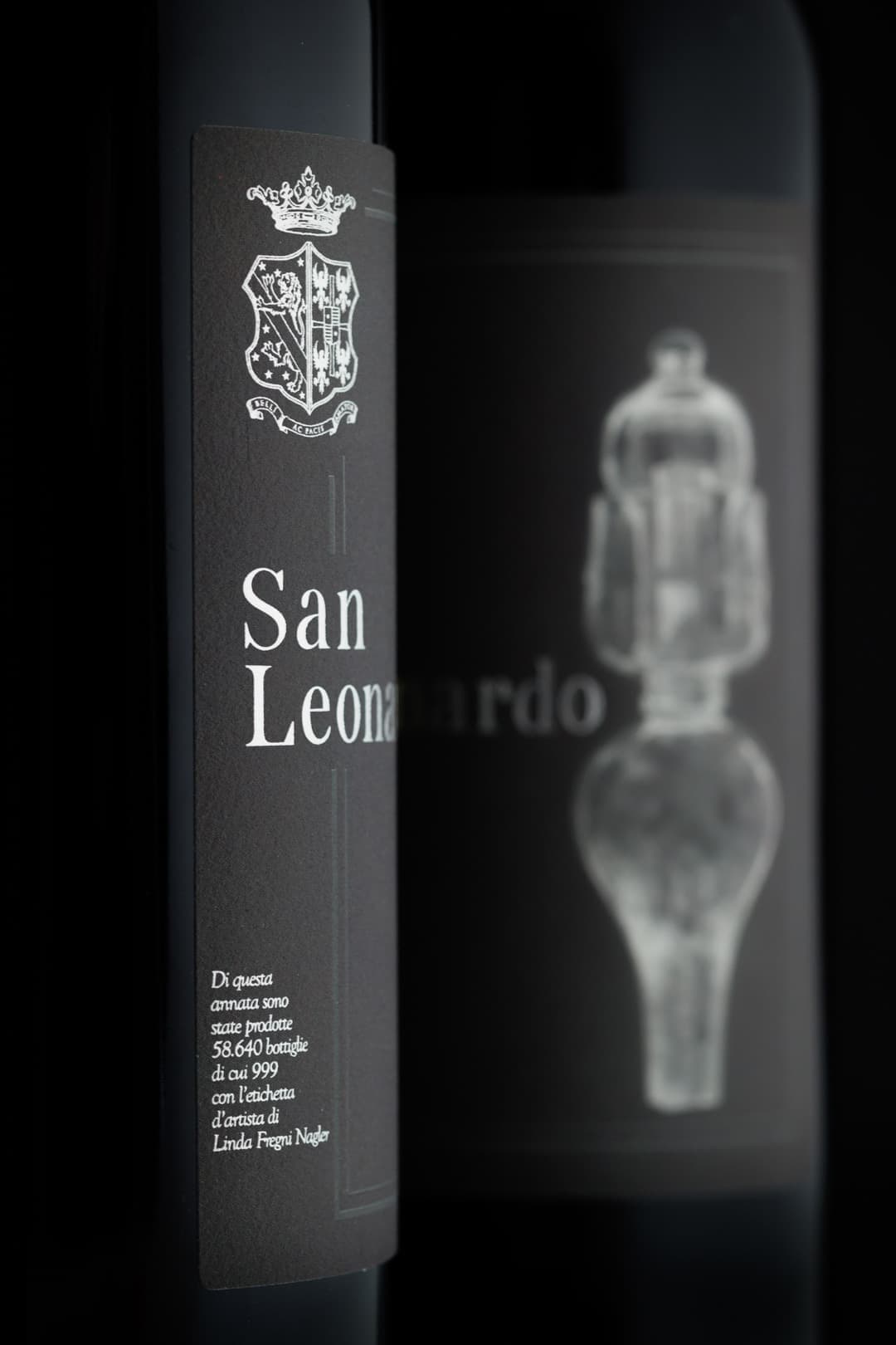 Etichetta d'artista di Linda Fregni Nagler per il San Leonardo 2020